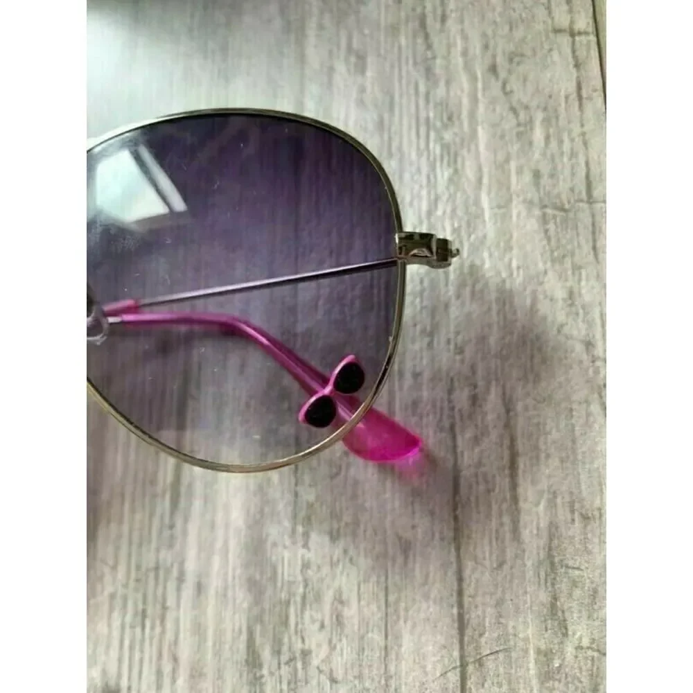 Summer Sunglasses Aviator Oversized Fashion Trendy Silver Pink Decal Designer